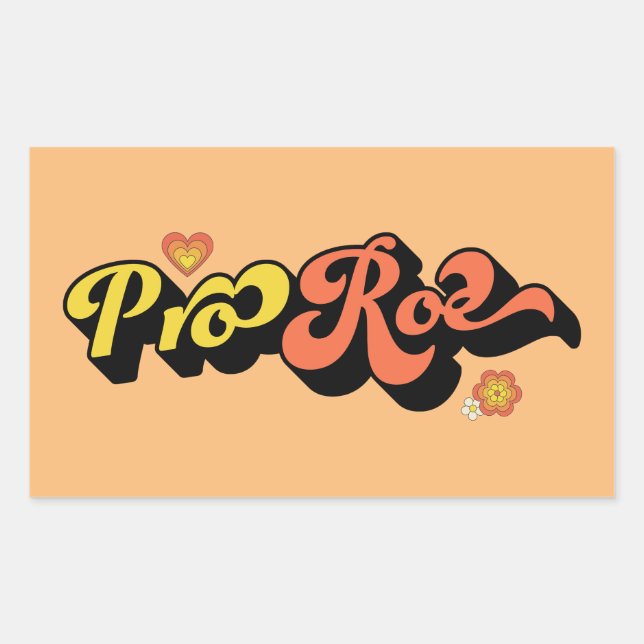 Pro Roe Retro Sticker (Front)