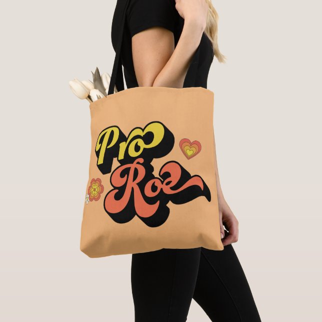 Pro Roe Retro Tote Bag (Close Up)