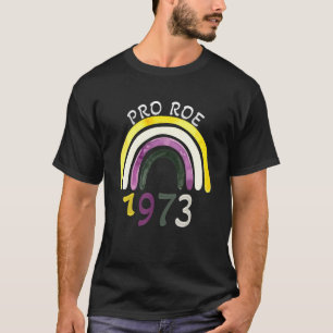 Pro Roe Since 1973 Year Vintage Retro Rainbow T-Shirt