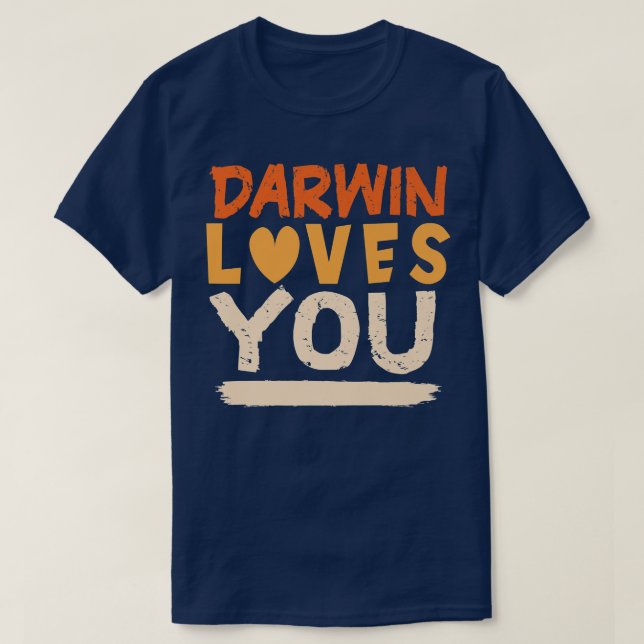 Pro-science Atheist for followers of Darwin Premiu T-Shirt (Design Front)