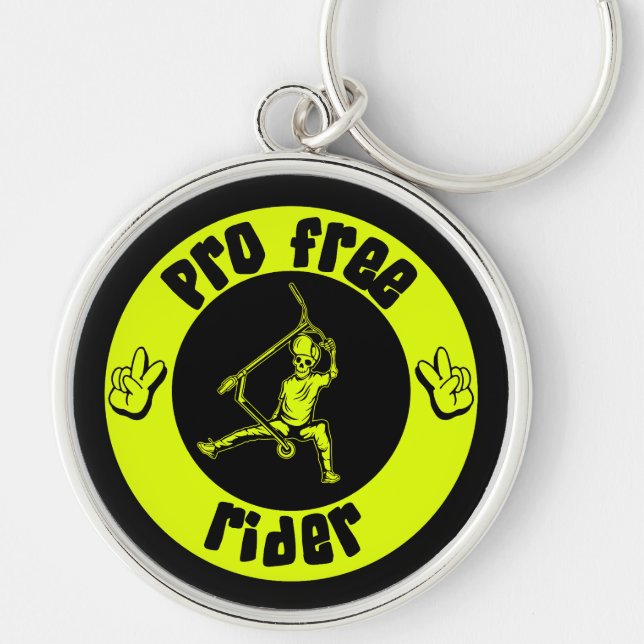 Pro Scooter Free Rider Tricks Keychain (Front)
