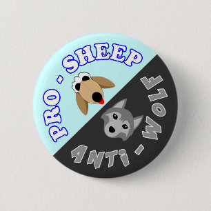 Pro-Sheep/Anti-Wolf - Perfect Strangers 2 Inch Round Button