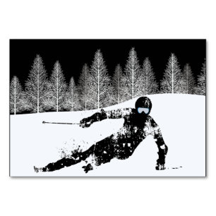 Pro Skier, Ski Snowboard Table Number