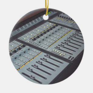 Pro Studio Music Studio Console Music Audio Studio Ceramic Ornament