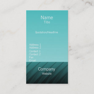 Pro Swirls II Business Card, Teal Card