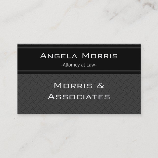 Pro Textures Business Card, Black and Slate Grey Business Card (Front)