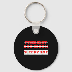 Pro Trump Anti Biden Sleepy Joe Political Keychain