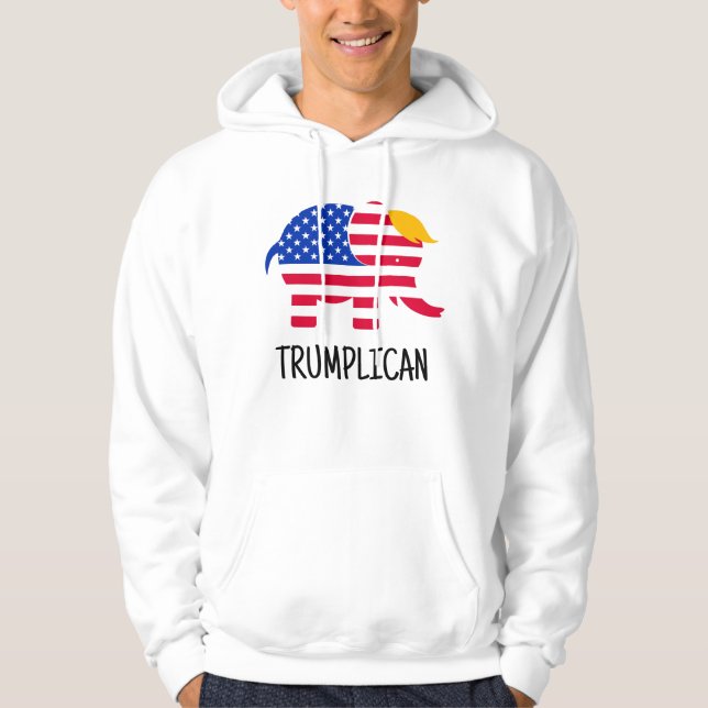 Pro Trump Election 2020 Trumplican Novelty Hoodie (Front)