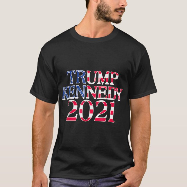 Pro Trump Kennedy Jr 2021 USA Flag Trump President T-Shirt (Front)