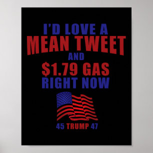 Pro Trump Supporter Id Love A Mean Tweet Gas Price Poster