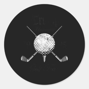 Pro Trump Vintage University Golf Team Funny Gift  Classic Round Sticker