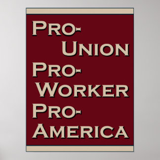 Pro-Union 1940's Design Poster