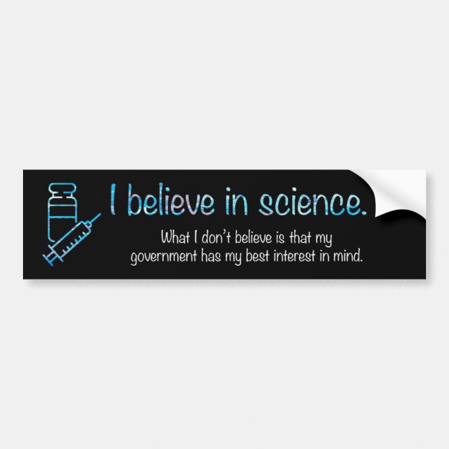 Pro vax but anti gov bumper sticker (Front)