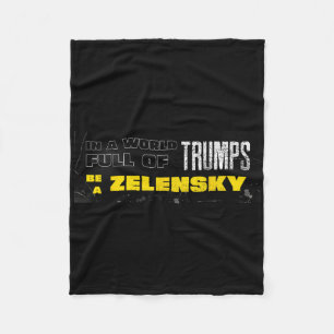 Pro Zelensky Be Zelensky Support Ukraine Fleece Blanket