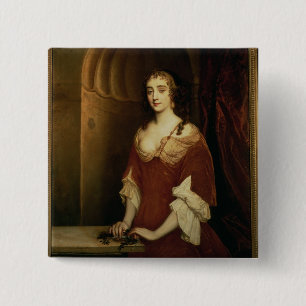 Probable portrait of Nell Gwynne (1650-87), mistre 2 Inch Square Button