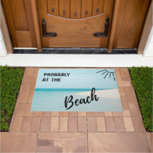 Probably at the Beach Tropical Coastal Doormat