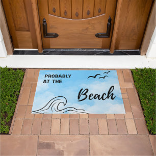 Probably at the Beach Tropical Coastal Doormat
