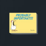 PROBABLY IMPORTANT Panic Chicken by Sandra Boynton Post-it Notes<br><div class="desc">A panicky chicken calls your attention to the matter at hand. At wing. Whatever.</div>
