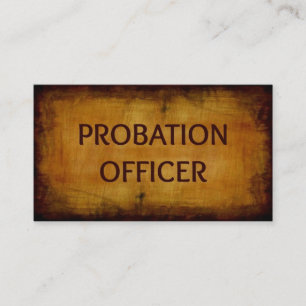 Probation Officer Antique Brushed Business Card