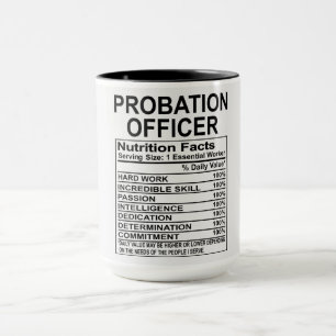 Probation Officer Nutrition Facts Mug