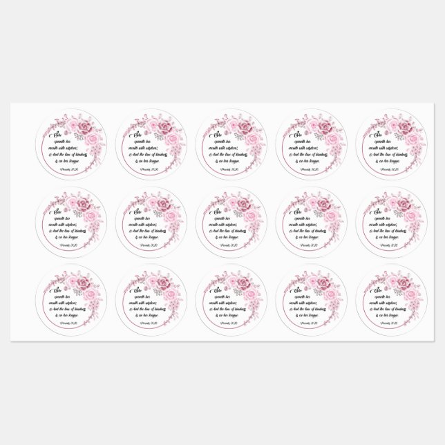 Proberbs31.26 stickers, faith based stickers (Sheet)