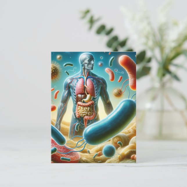 Probiotics Bacteria, Biology, Postcrossing Postcard (Standing Front)