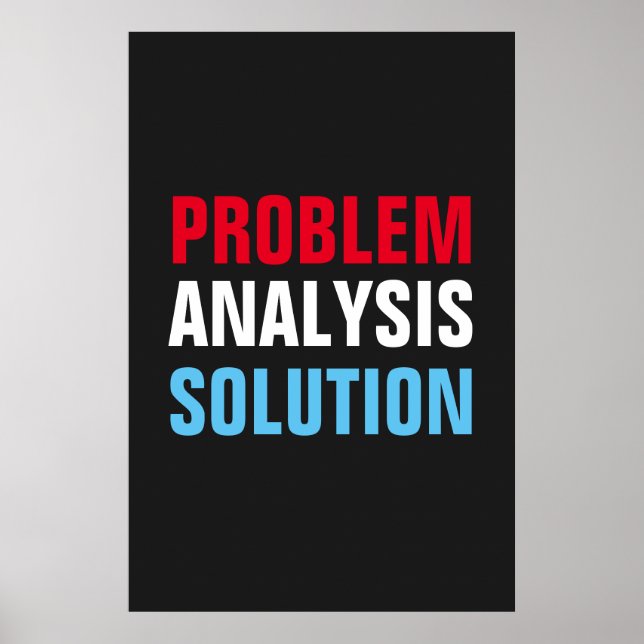 Problem Analysis Solution Motivational Inspiration Poster (Front)