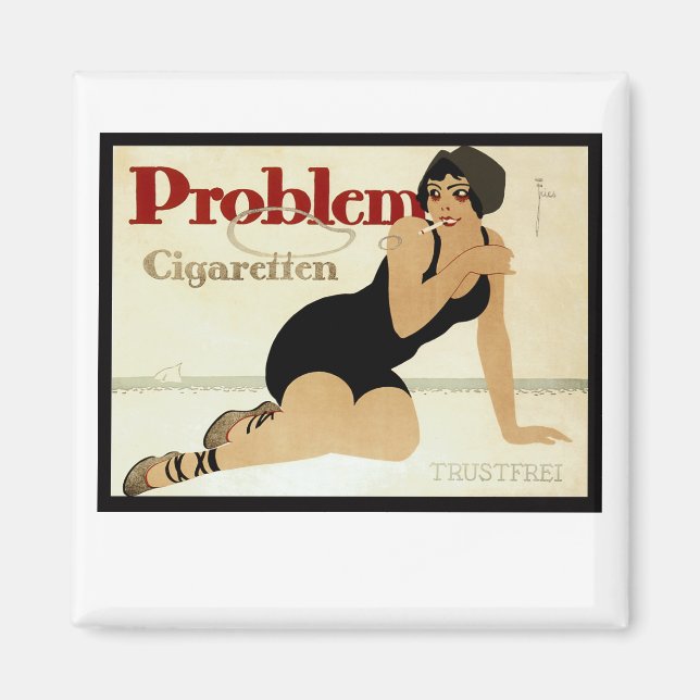 Problem Cigaret Ad Magnet (Front)