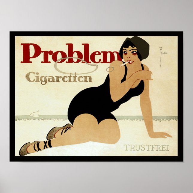 Problem Cigarette Ad Poster (Front)