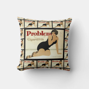 Problem Cigarette Ad Throw Pillow