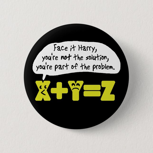 Problem Funny Math 2 Inch Round Button (Front)