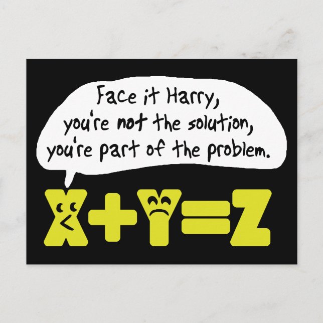 Problem Funny Math Postcard (Front)