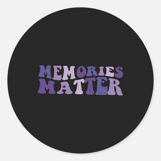 Problem Heimer Brain Awareness Support  Classic Round Sticker (Front)