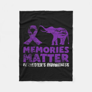 Problem Heimer - Purple Elephant 1 Fleece Blanket