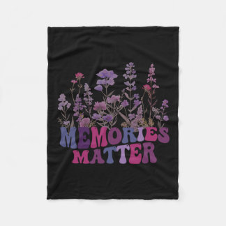 Problem Heimer Purple Heimer's Awareness 3  Fleece Blanket