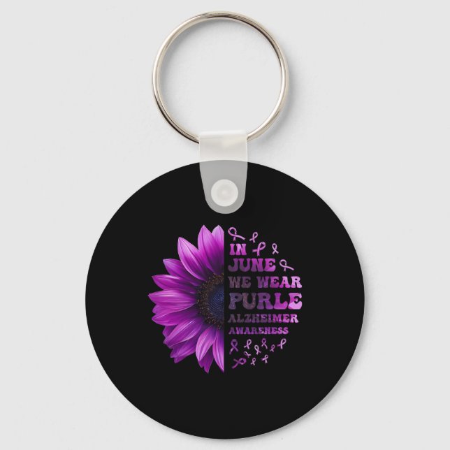 Problem Heimer Purple Heimer's Awareness 4  Keychain (Front)