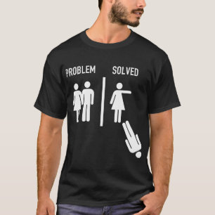 Problem is Solved Funny Marriage Versus Divorce Di T-Shirt