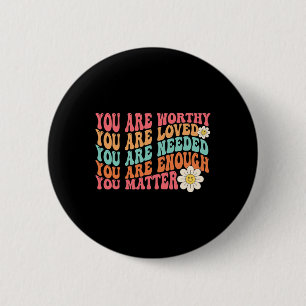 Problem Kindness Be Kind Groovy Mental Health Awar 2 Inch Round Button