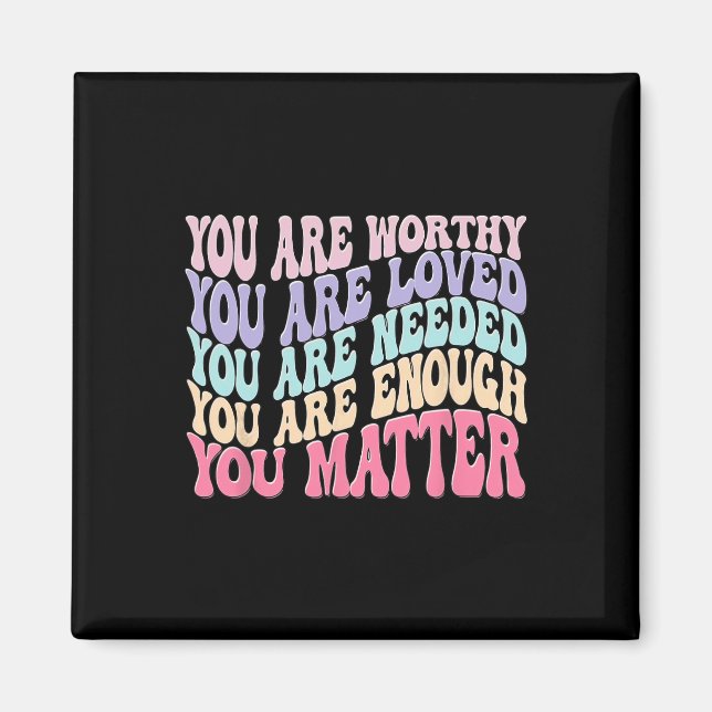 Problem Kindness Be Kind Groovy Mental Health Awar Magnet (Front)