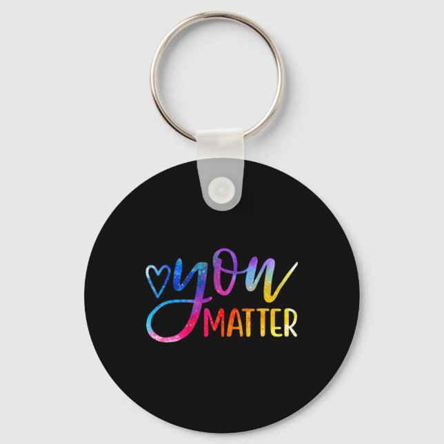 Problem - Mental Health Awareness Inspirational Gi Keychain (Front)