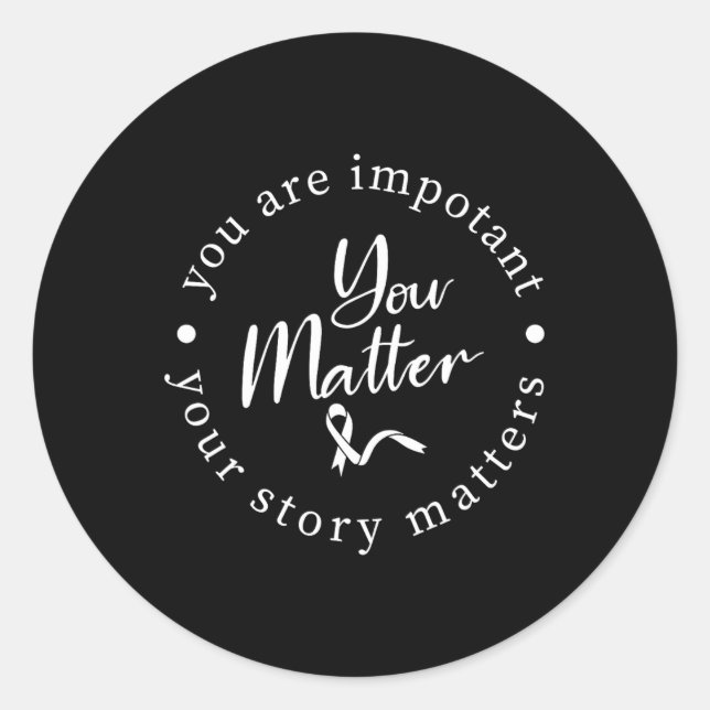 Problem Mental Health Awareness Warrior Counsellor Classic Round Sticker (Front)