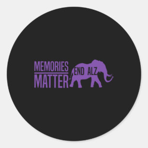 Problem Purple Elephant And Text Heimer Classic Round Sticker