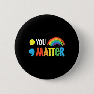 Problem Semicolon Mental Health Warrior Solidarity 2 Inch Round Button