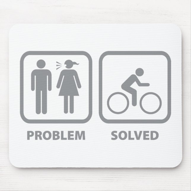 Problem Solved Cycling Mouse Pad (Front)