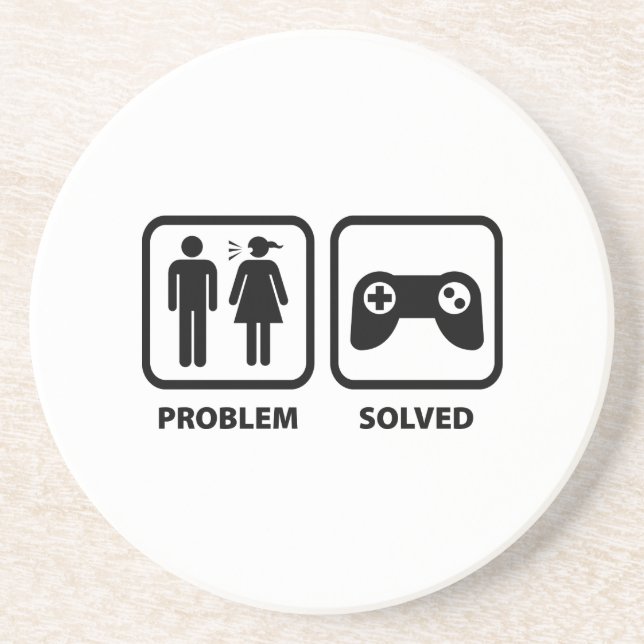 Problem Solved Gaming Coaster (Front)