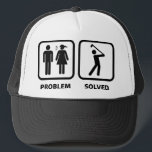 Problem Solved Golfing Trucker Hat<br><div class="desc">Problem Solved Golfing</div>