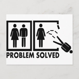 Problem solved - Man Postcard