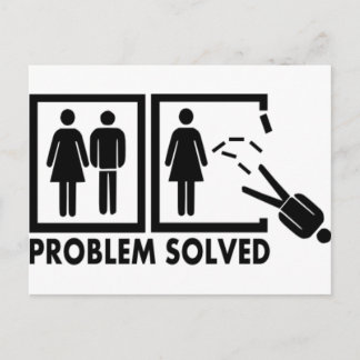 Problem solved - Man Postcard