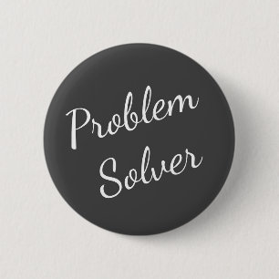 Problem Solver Button Grey White