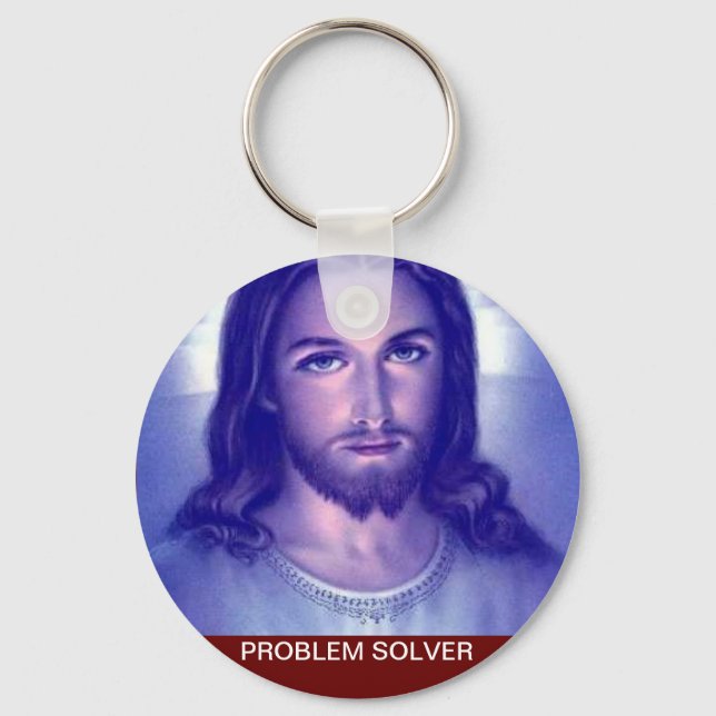 Problem Solver. Customized Religious Keychain. Keychain (Front)